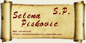 Selena Pisković vizit kartica